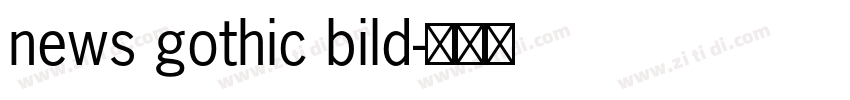 news gothic bild字体转换
